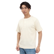 (メンズ)半袖 ワッフル HENLEY Tシャツ EKM5S10018 IVR