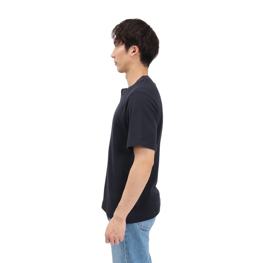 エルケクス（ELKEX）（メンズ）半袖 ワッフル HENLEY Tシャツ EKM5S10018 NVY