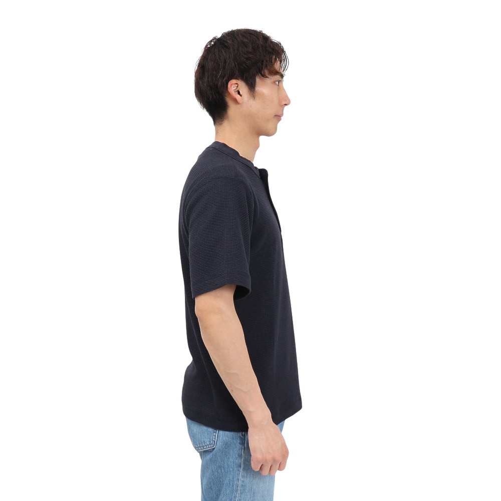 エルケクス（ELKEX）（メンズ）半袖 ワッフル HENLEY Tシャツ EKM5S10018 NVY