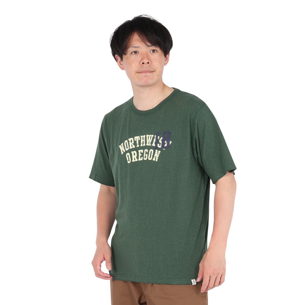 エルケクス（ELKEX）（メンズ）半袖Tシャツ CR NW OREGON 18 EKM5S10023 DGRN