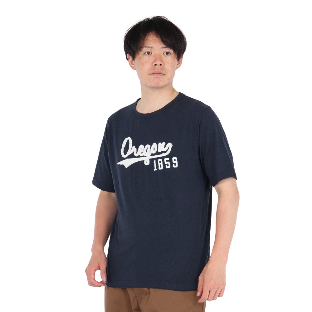 エルケクス（ELKEX）（メンズ）半袖Tシャツ CREW Oregon 1859 EKM5S10024 NVY