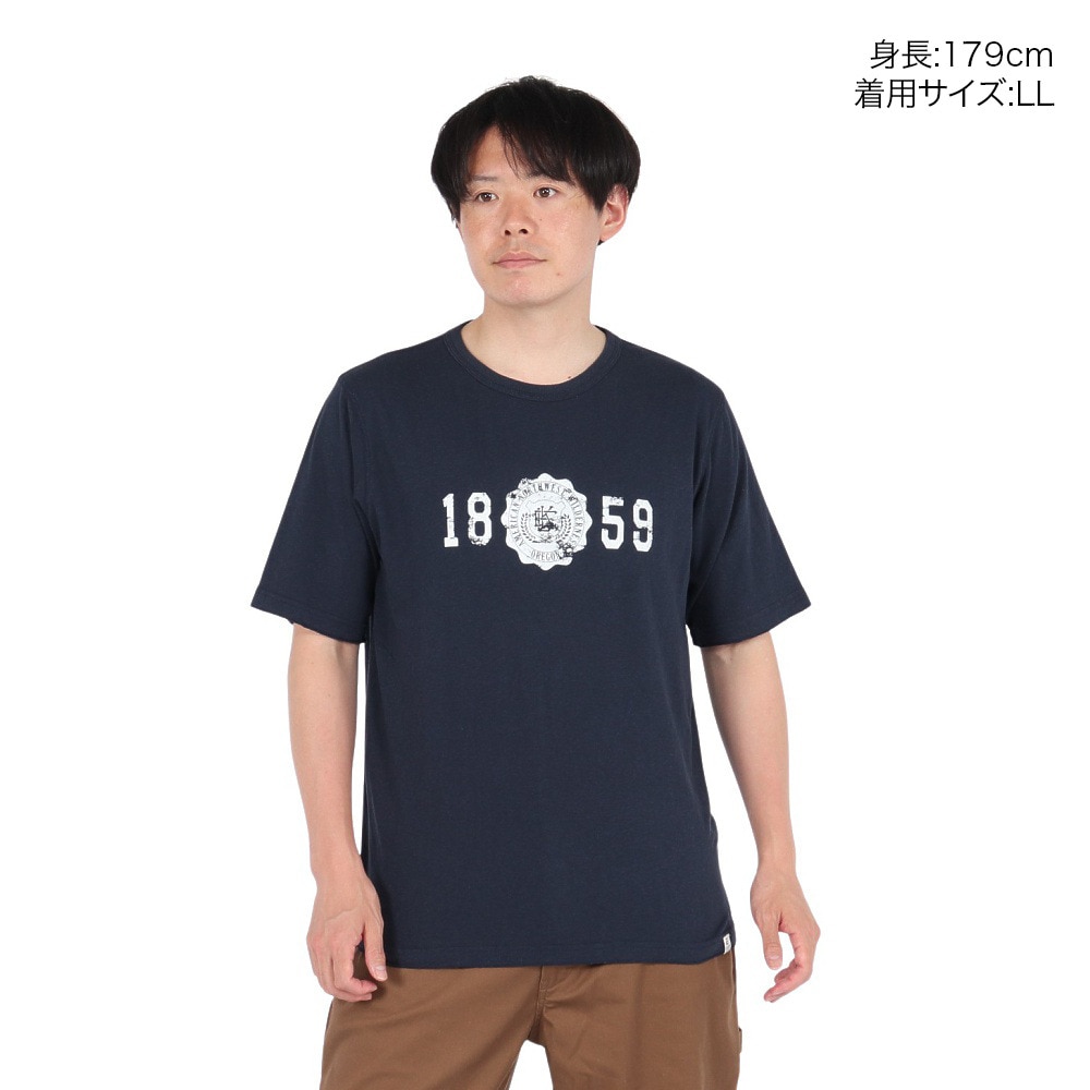 エルケクス（ELKEX）（メンズ）半袖Tシャツ CREW 18EMBLEM59 EKM5S10025 NVY