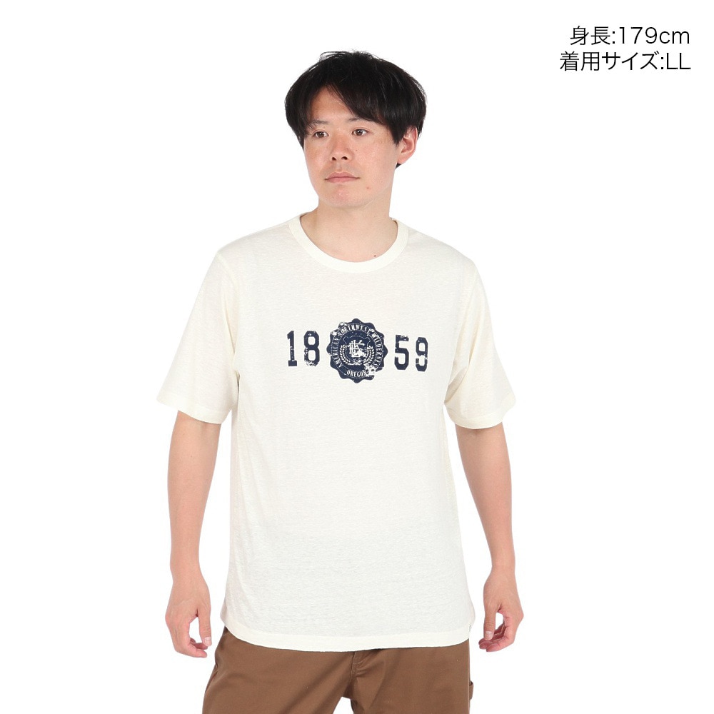エルケクス（ELKEX）（メンズ）半袖Tシャツ CREW 18EMBLEM59 EKM5S10025 OWHT