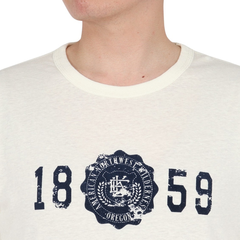 エルケクス（ELKEX）（メンズ）半袖Tシャツ CREW 18EMBLEM59 EKM5S10025 OWHT