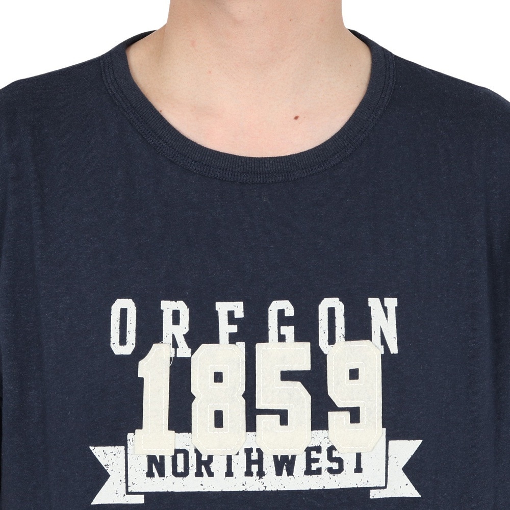 エルケクス（ELKEX）（メンズ）半袖Tシャツ CREW 1859 ribon EKM5S10027 NVY