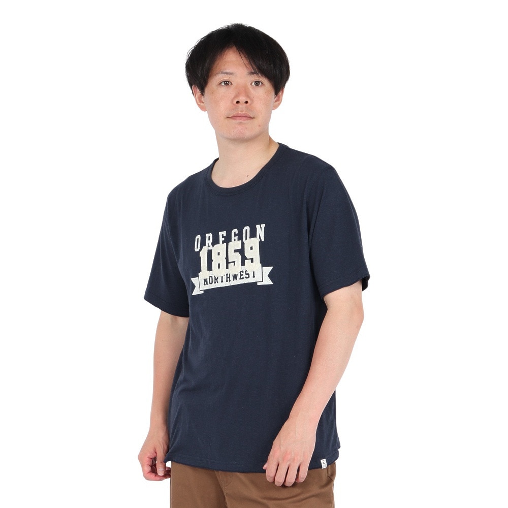 エルケクス（ELKEX）（メンズ）半袖Tシャツ CREW 1859 ribon EKM5S10027 NVY
