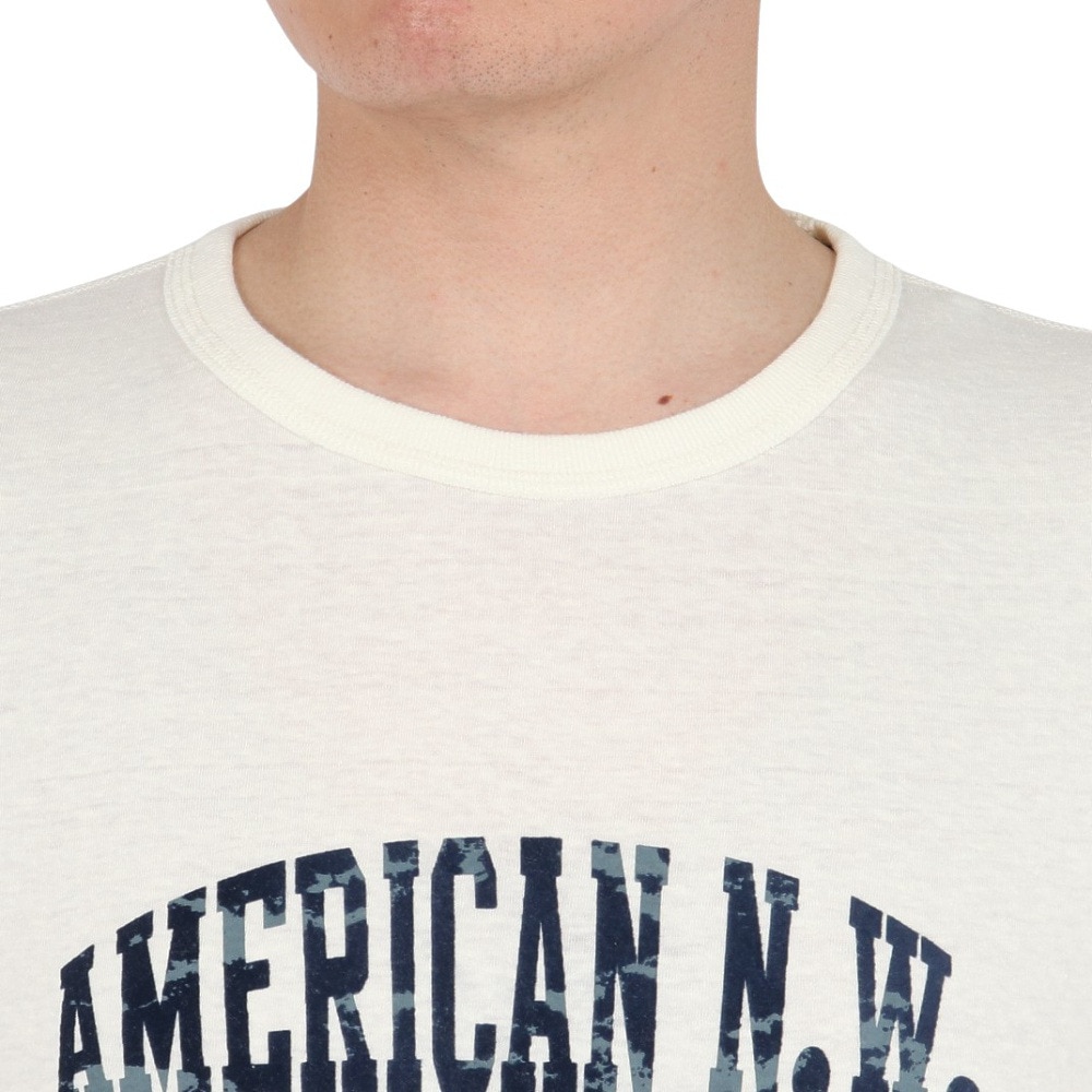 エルケクス（ELKEX）（メンズ）半袖Tシャツ CREW AMERICAN NW EKM5S10028 OWHT