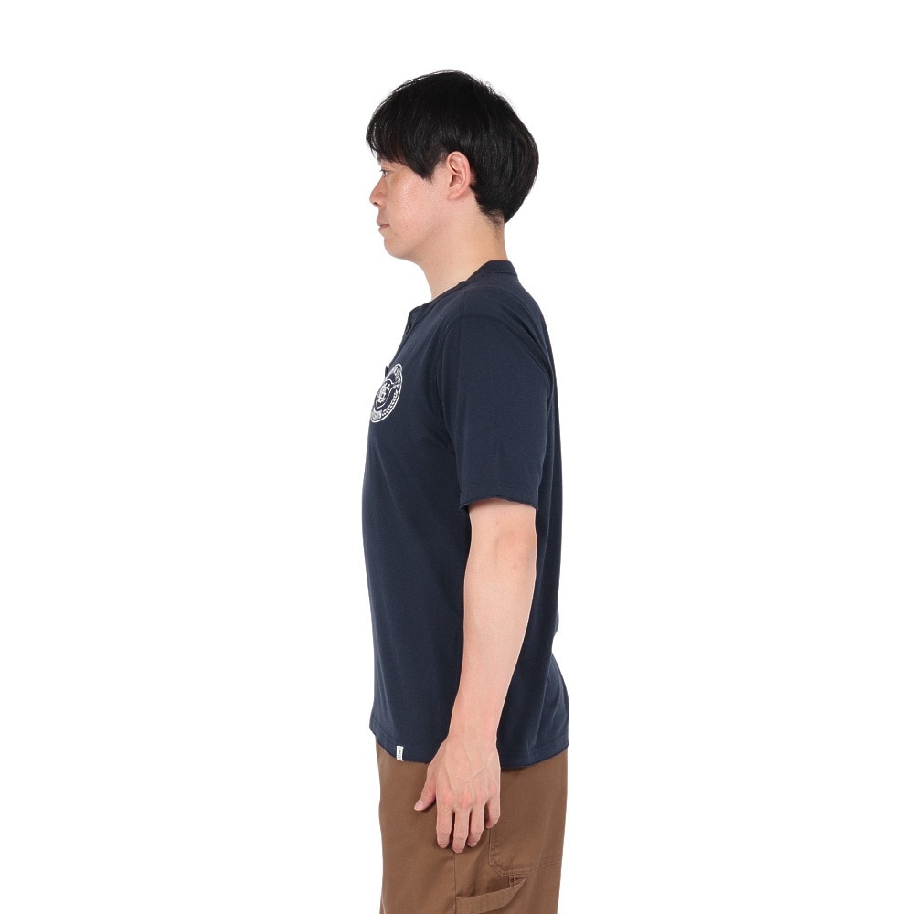 エルケクス（ELKEX）（メンズ）半袖Tシャツ HENLEY Stamp EKM5S10029 NVY
