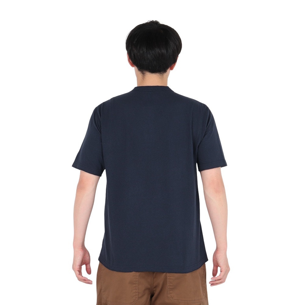 エルケクス（ELKEX）（メンズ）半袖Tシャツ HENLEY Stamp EKM5S10029 NVY