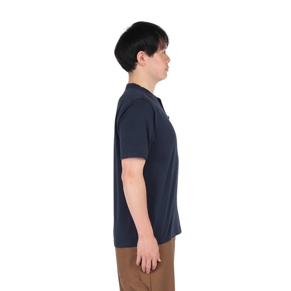 エルケクス（ELKEX）（メンズ）半袖Tシャツ HENLEY Stamp EKM5S10029 NVY