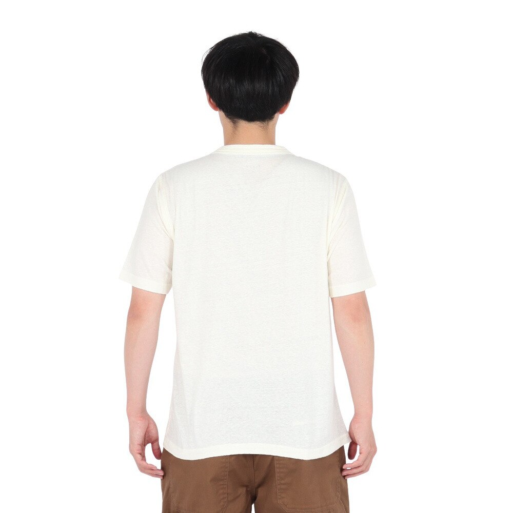 エルケクス（ELKEX）（メンズ）半袖Tシャツ HENLEY Stamp EKM5S10029 OWHT