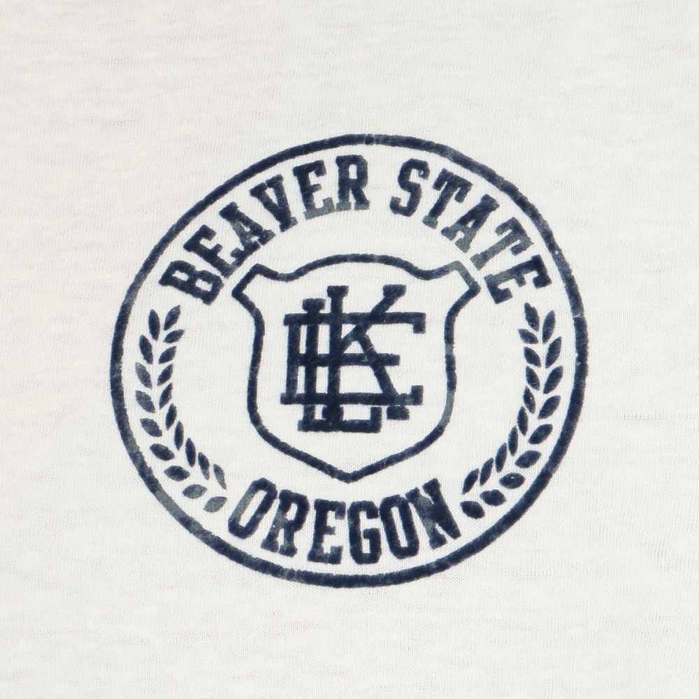 エルケクス（ELKEX）（メンズ）半袖Tシャツ HENLEY Stamp EKM5S10029 OWHT