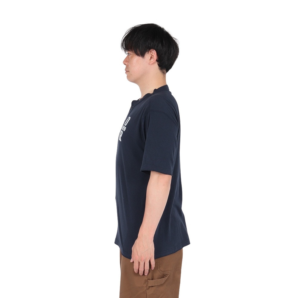 エルケクス（ELKEX）（メンズ）半袖Tシャツ HENLEY O1859R EKM5S10030 NVY