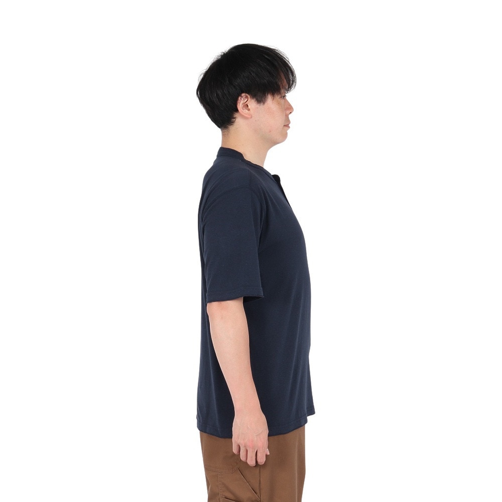 エルケクス（ELKEX）（メンズ）半袖Tシャツ HENLEY O1859R EKM5S10030 NVY