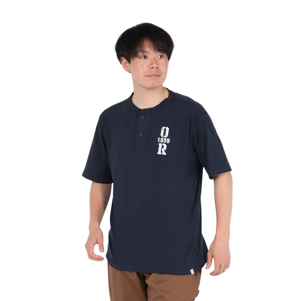 エルケクス（ELKEX）（メンズ）半袖Tシャツ HENLEY O1859R EKM5S10030 NVY