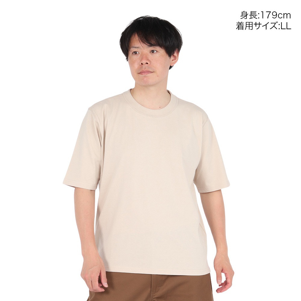 エルケクス（ELKEX）（メンズ）半袖 無地 ラフ Tシャツ EKM5S10015 BEG
