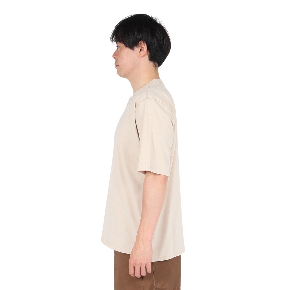 エルケクス（ELKEX）（メンズ）半袖 無地 ラフ Tシャツ EKM5S10015 BEG