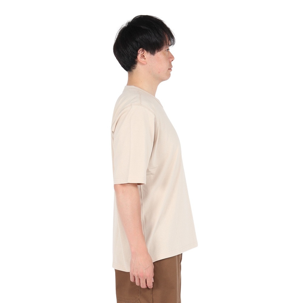 エルケクス（ELKEX）（メンズ）半袖 無地 ラフ Tシャツ EKM5S10015 BEG