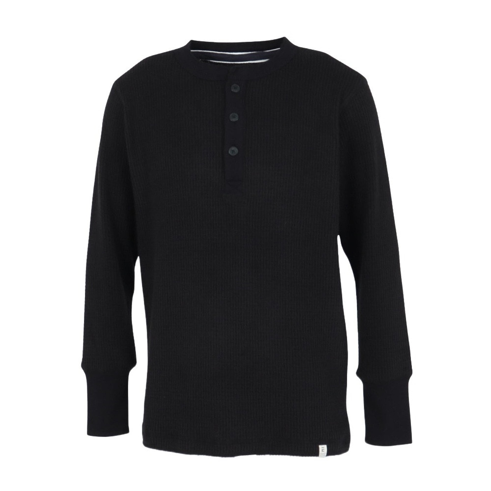 エルケクス（ELKEX）（メンズ）長袖 ワッフル ヘンリーネック Tシャツ