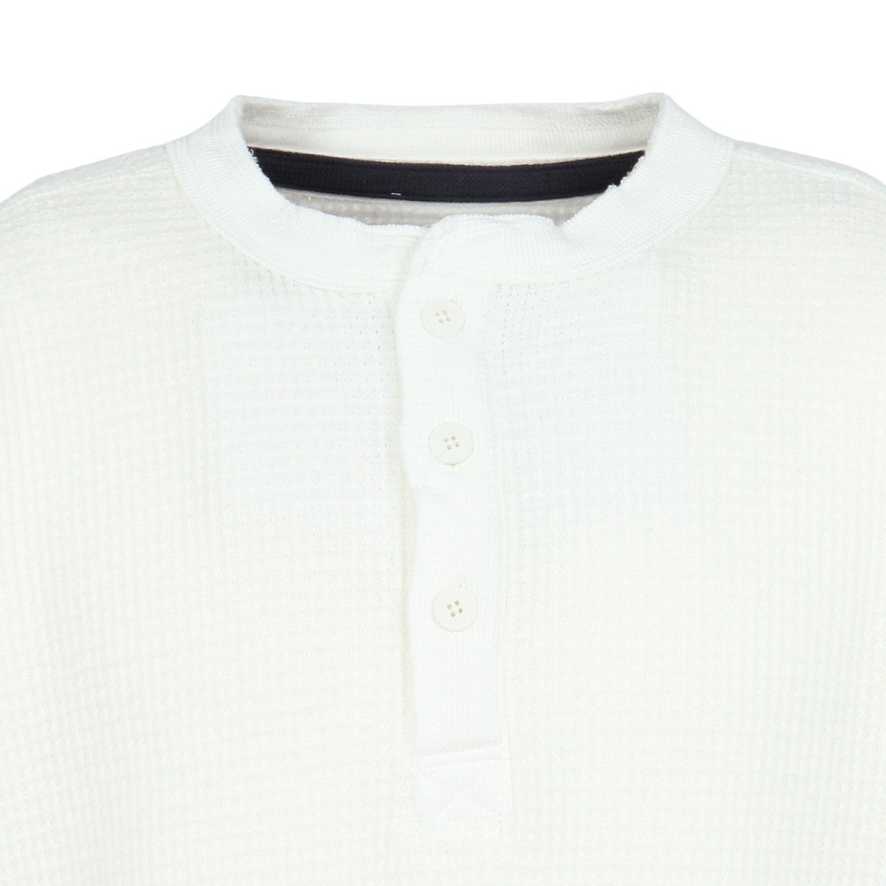 エルケクス（ELKEX）（メンズ）長袖 ワッフル ヘンリーネック Tシャツ EKM5FA0003 IVR