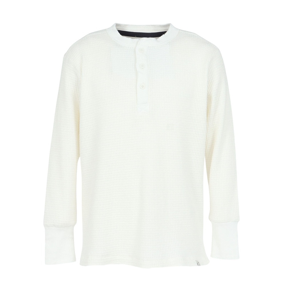 エルケクス（ELKEX）（メンズ）長袖 ワッフル ヘンリーネック Tシャツ EKM5FA0003 IVR