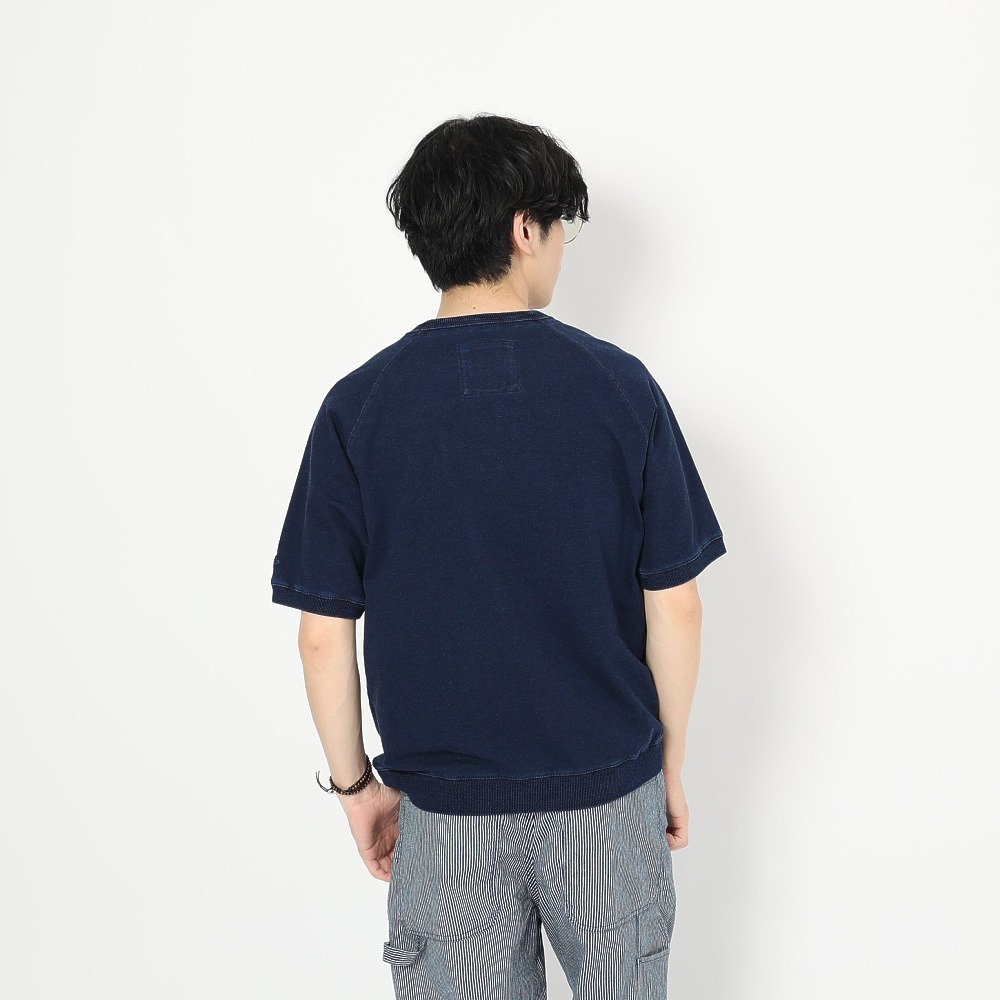 エルケクス（ELKEX）（メンズ）半袖 インディゴ クルーネック シャツ