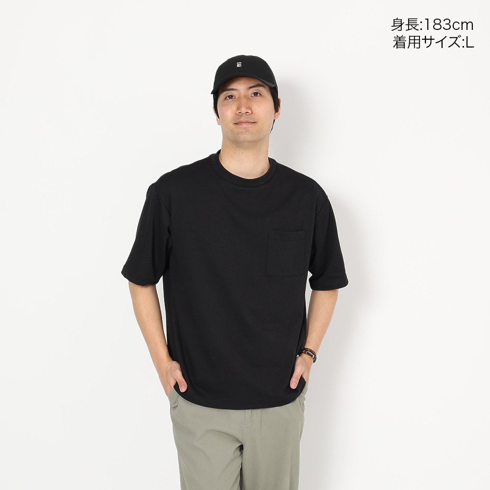 エルケクス（ELKEX）（メンズ）SOFT DRY 半袖Tシャツ EKM6S10029 BLK
