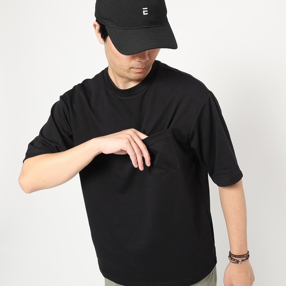 エルケクス（ELKEX）（メンズ）SOFT DRY 半袖Tシャツ EKM6S10029 BLK