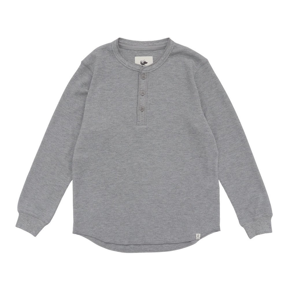 エルケクス（ELKEX）（メンズ）ワッフル ヘンリー 長袖Tシャツ