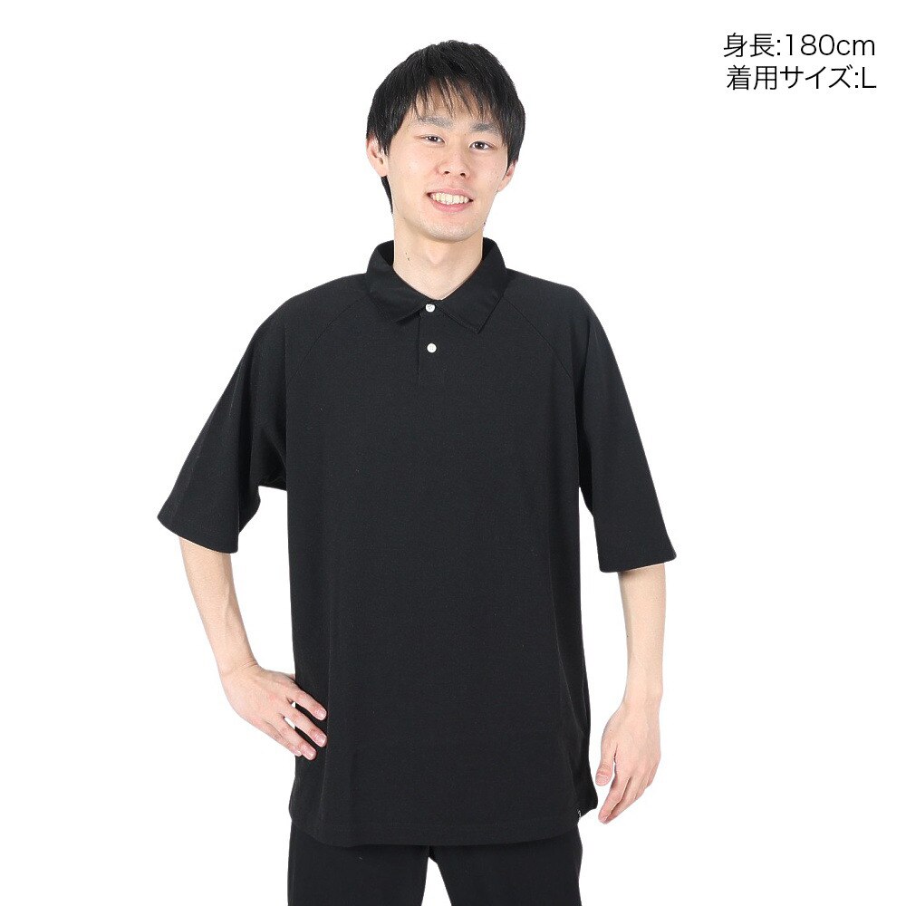 エルケクス（ELKEX）（メンズ）RUGBY WIDE ポロシャツ EKM2S14212 BLK