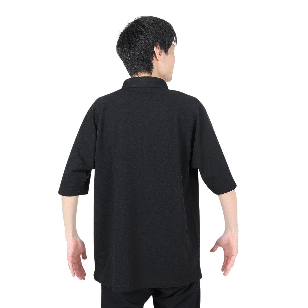 エルケクス（ELKEX）（メンズ）RUGBY WIDE ポロシャツ EKM2S14212 BLK