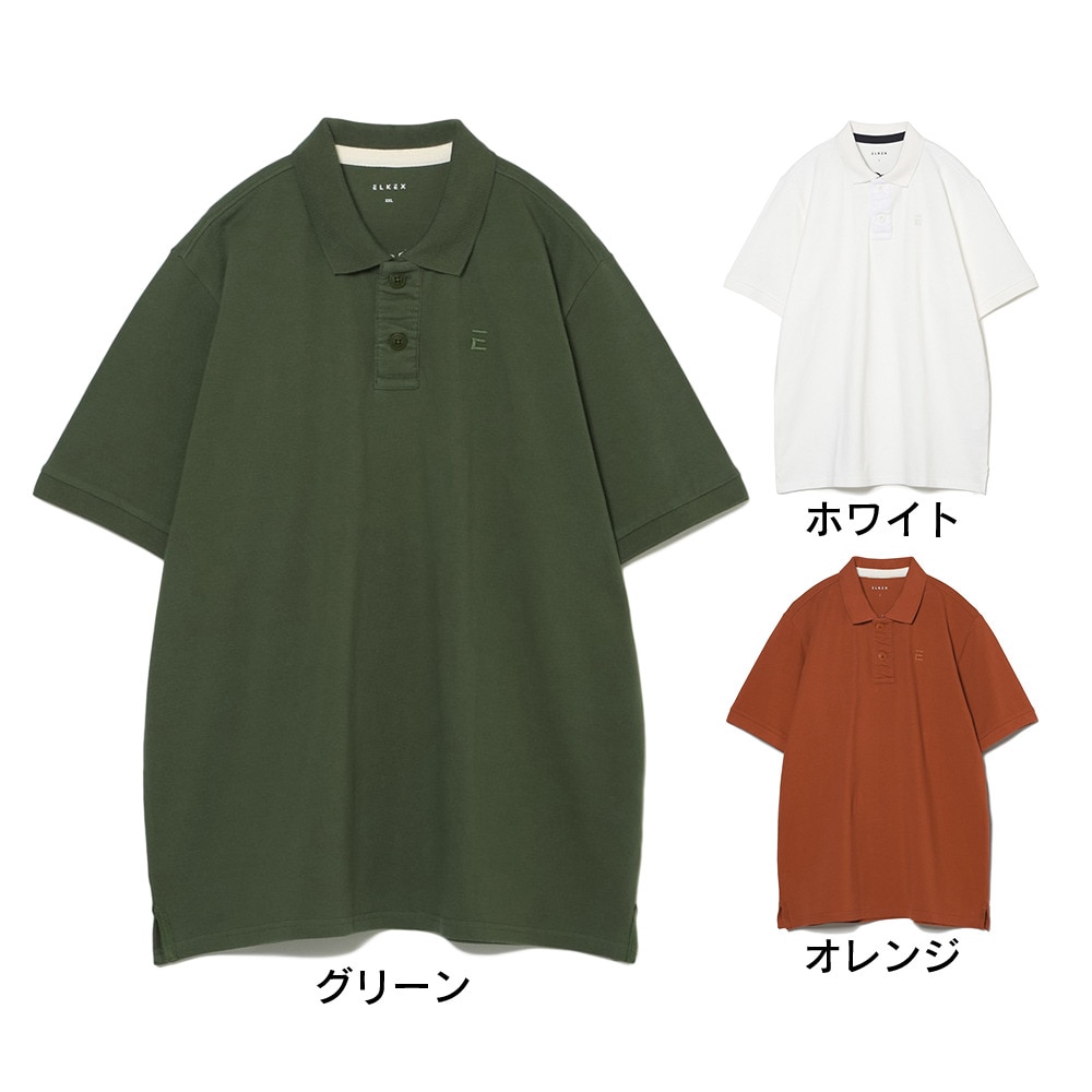 エルケクス（ELKEX）（メンズ）半袖ポロシャツ メンズ PIQUE EKM3S10009 ORG