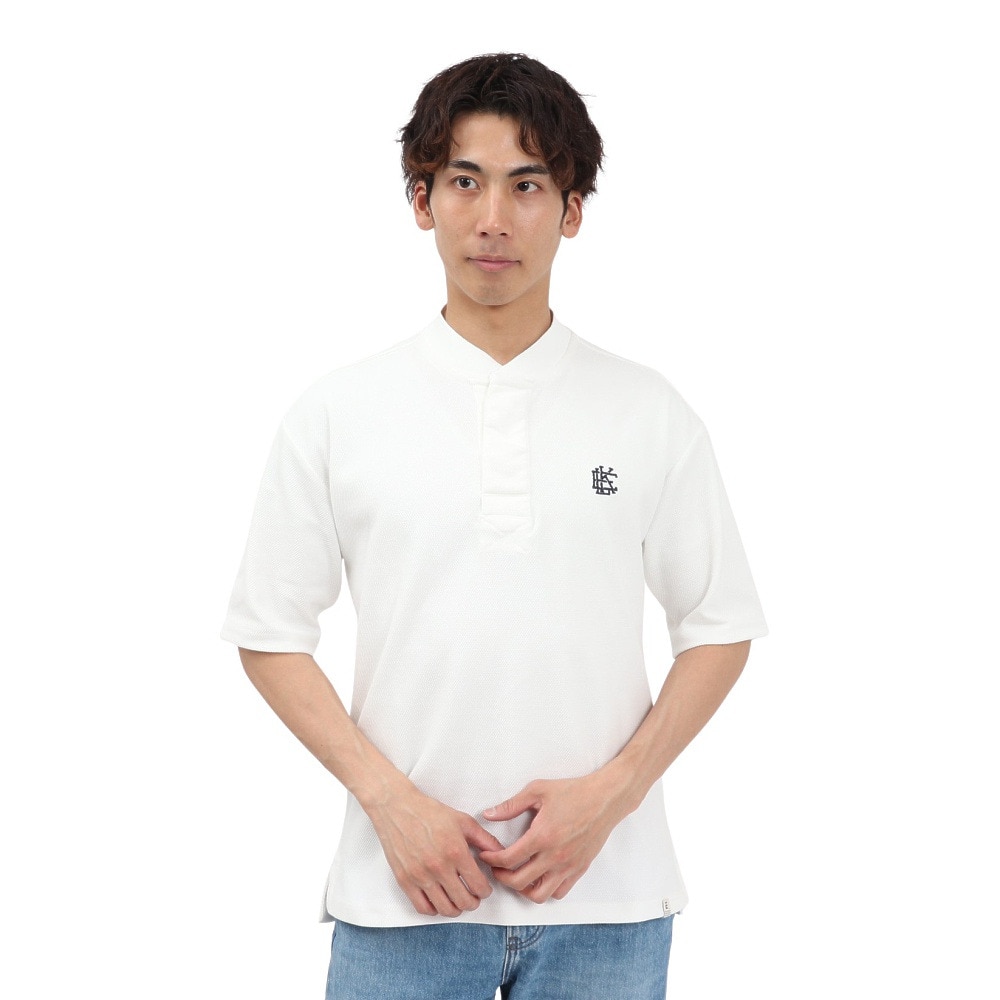 エルケクス（ELKEX）（メンズ）PIQUE STAND 半袖ポロシャツ EKM5S10021 WHT