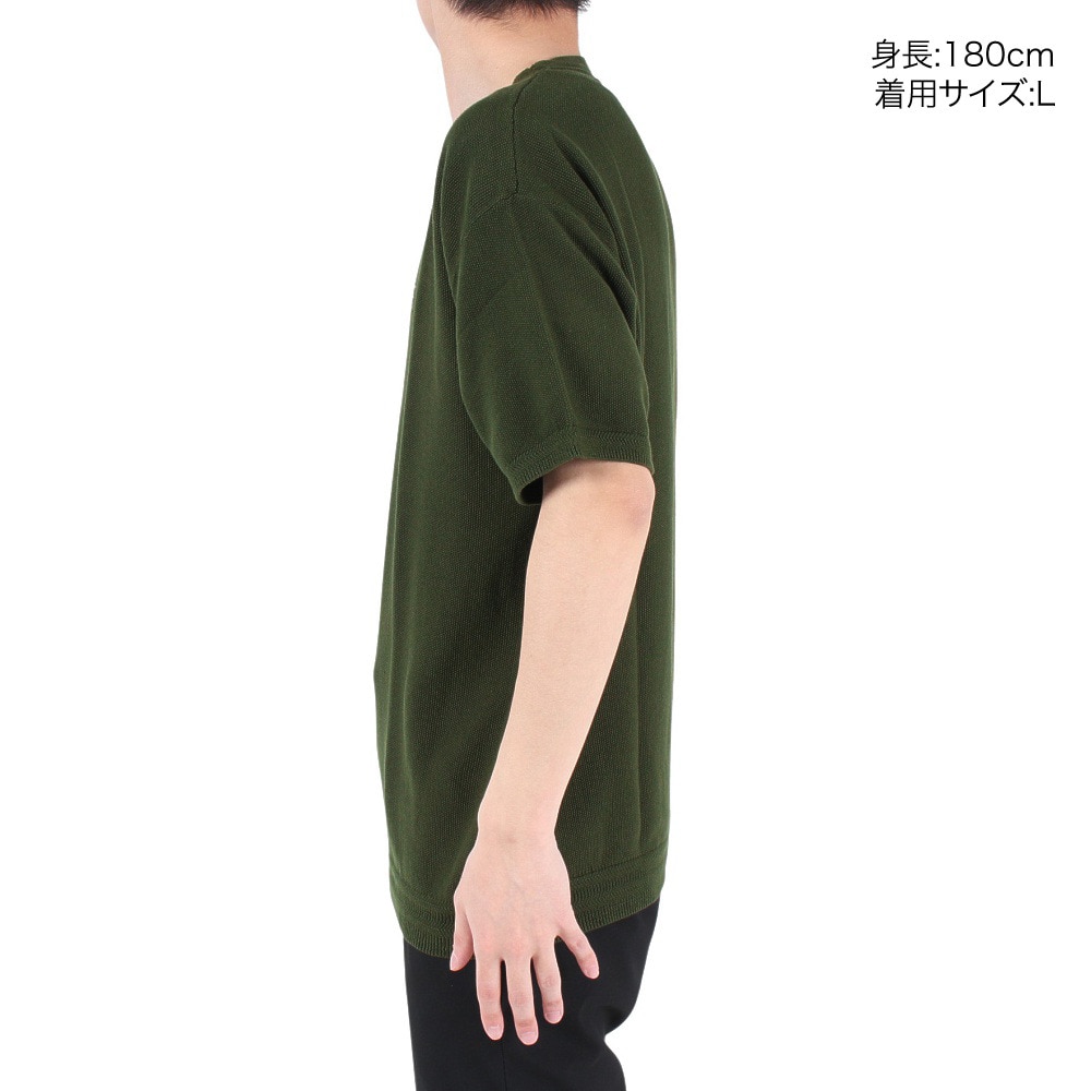 エルケクス（ELKEX）（メンズ）半袖Tシャツ メンズ PIQUE KNIT EKM3S10011 GRN