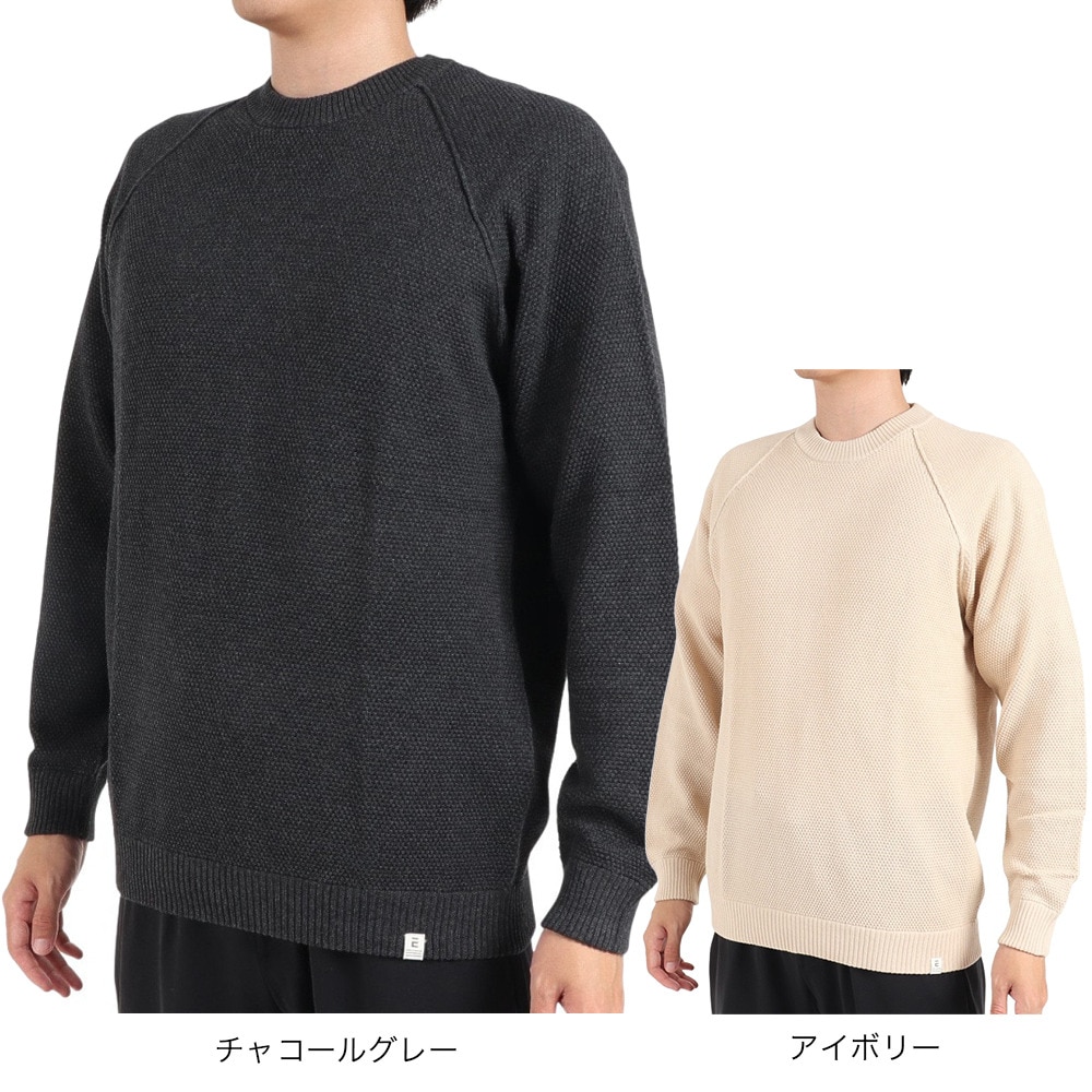 エルケクス（ELKEX）（メンズ）長袖ピケニット 無地 EKM3FA0004 IVR
