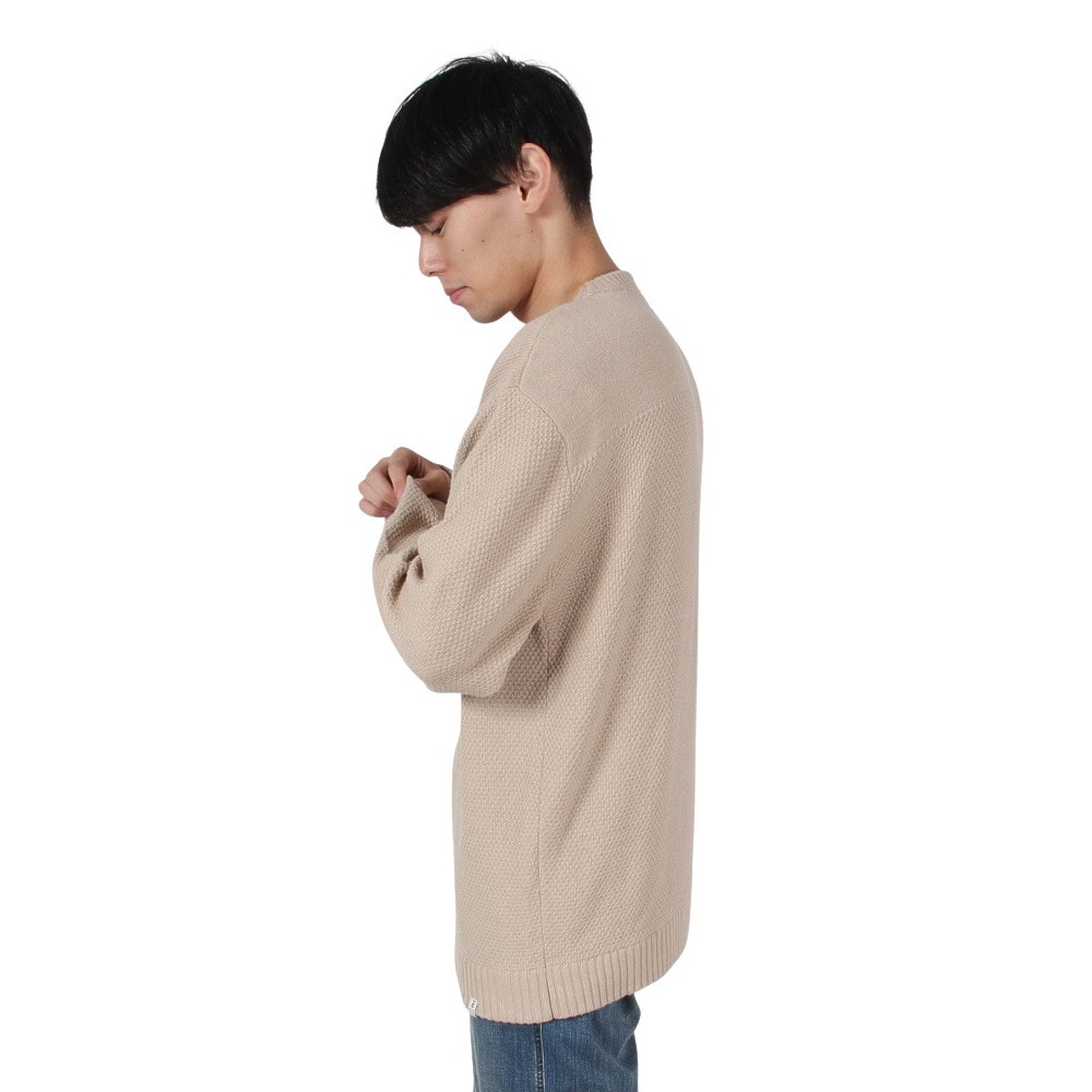 エルケクス（ELKEX）（メンズ）ポップコーン ニット クルーネック セーター EKM4FA0012 BEG