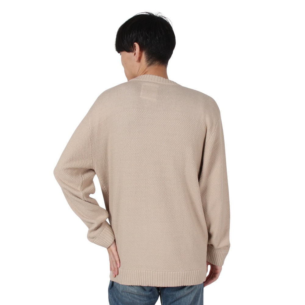 エルケクス（ELKEX）（メンズ）ポップコーン ニット クルーネック セーター EKM4FA0012 BEG