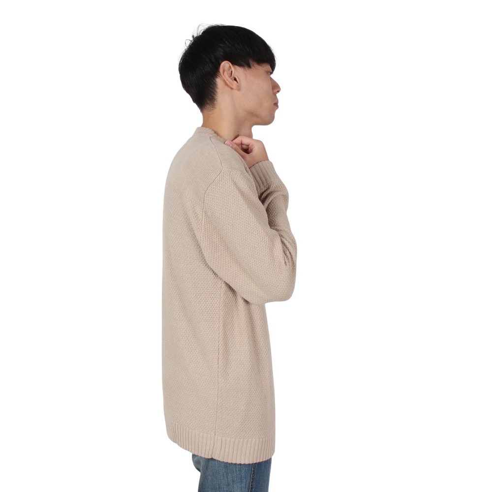 エルケクス（ELKEX）（メンズ）ポップコーン ニット クルーネック セーター EKM4FA0012 BEG