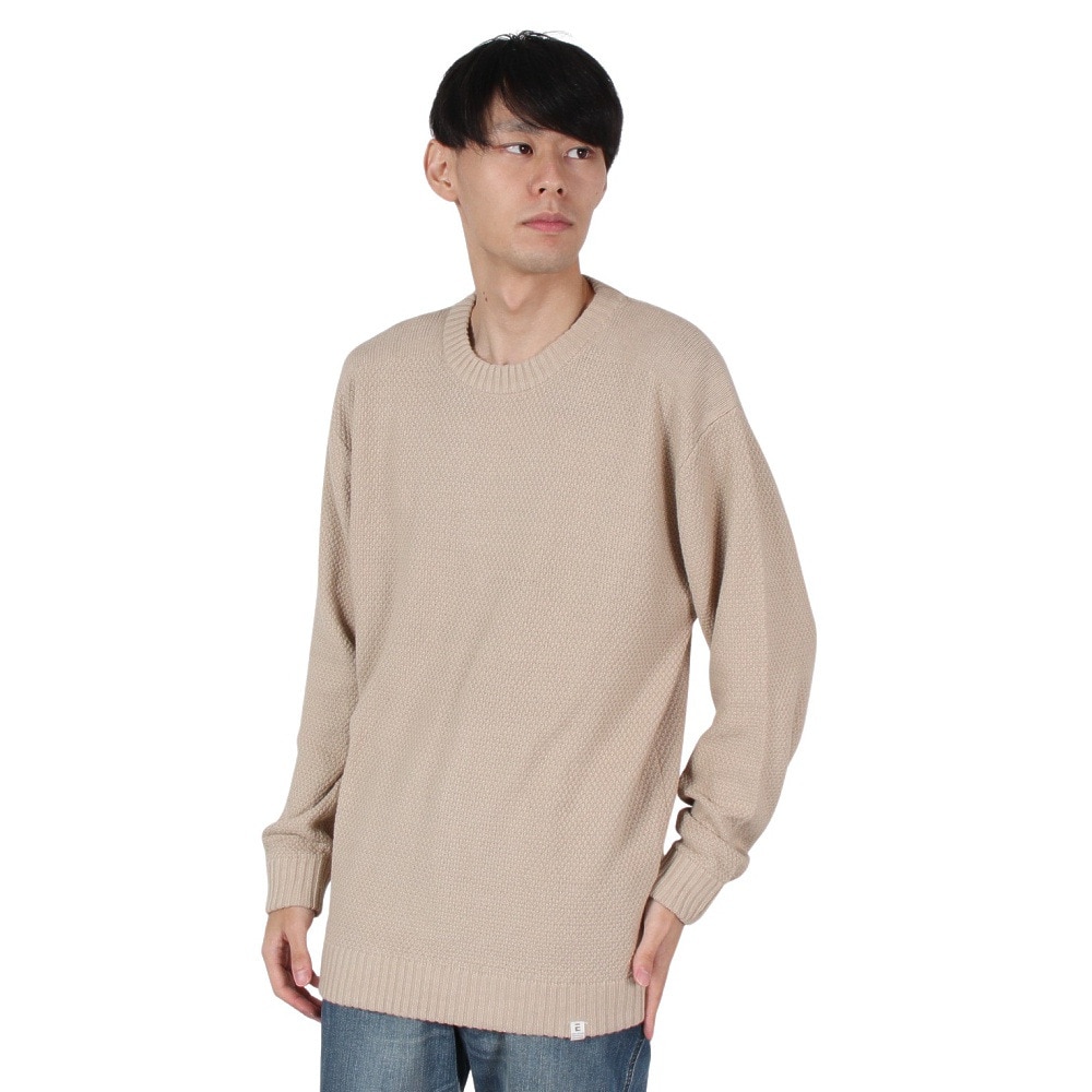 エルケクス（ELKEX）（メンズ）ポップコーン ニット クルーネック セーター EKM4FA0012 BEG