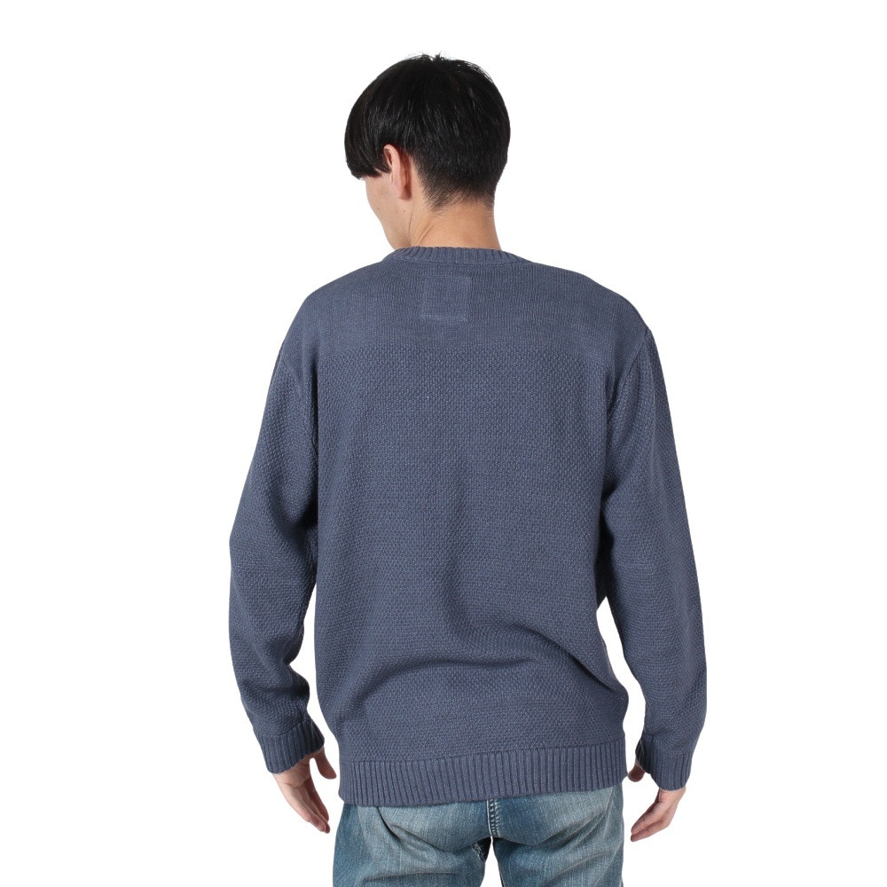 エルケクス（ELKEX）（メンズ）ポップコーンニット クルーネック EKM4FA0012 BLU
