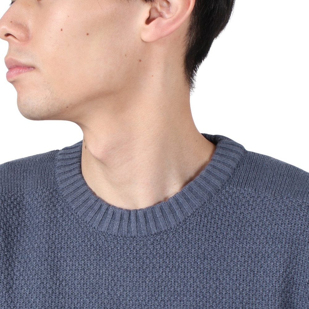 エルケクス（ELKEX）（メンズ）ポップコーンニット クルーネック EKM4FA0012 BLU