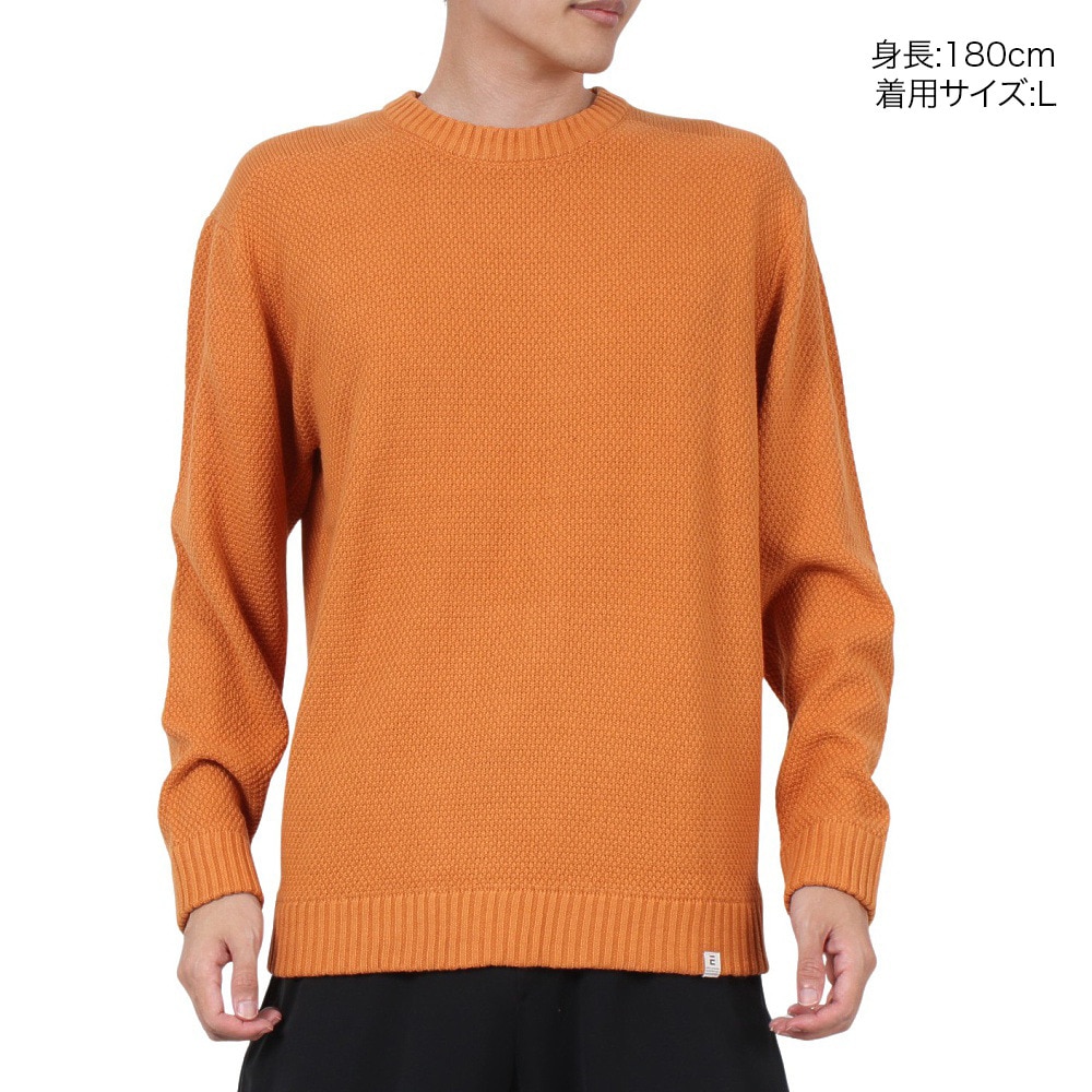 エルケクス（ELKEX）（メンズ）POPCORN 長袖クルーニット EKM4FA0012 ORG