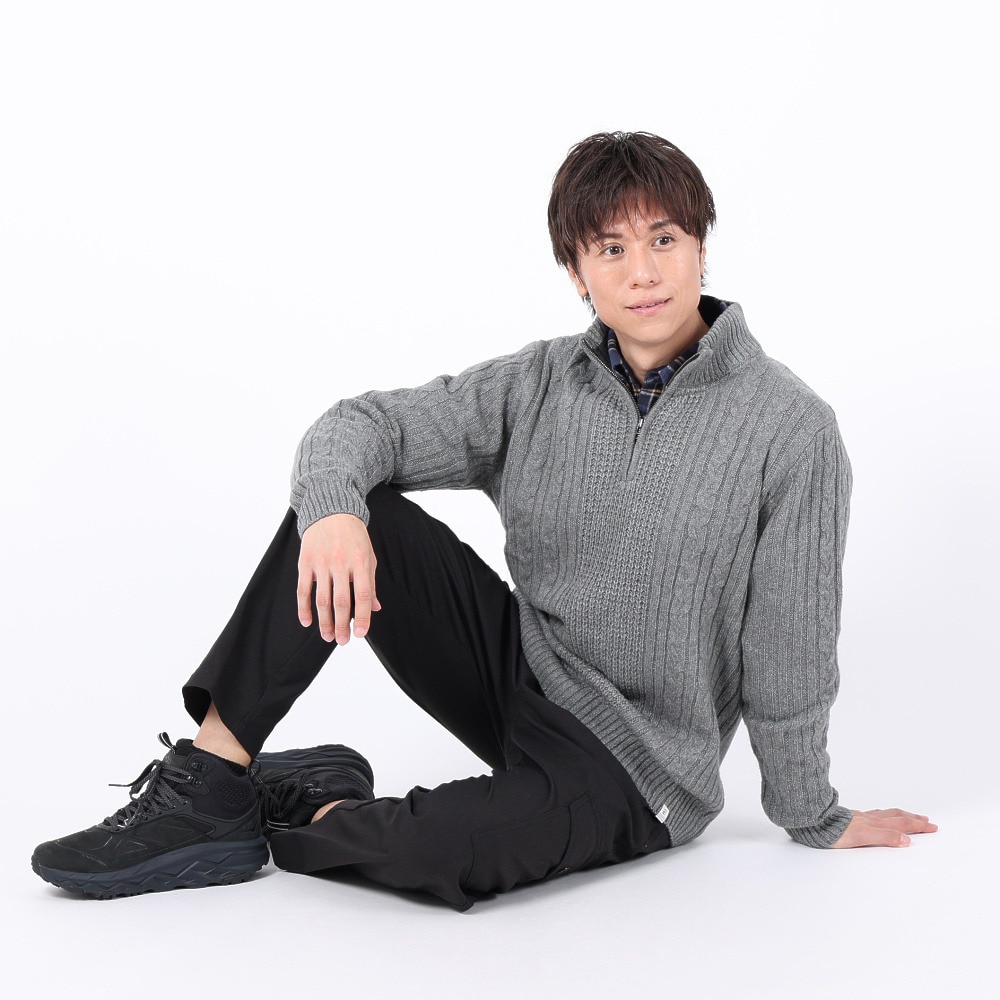 エルケクス（ELKEX）（メンズ）ニット STAND 長袖ハーフジップ EKM3FA0006 CGRY