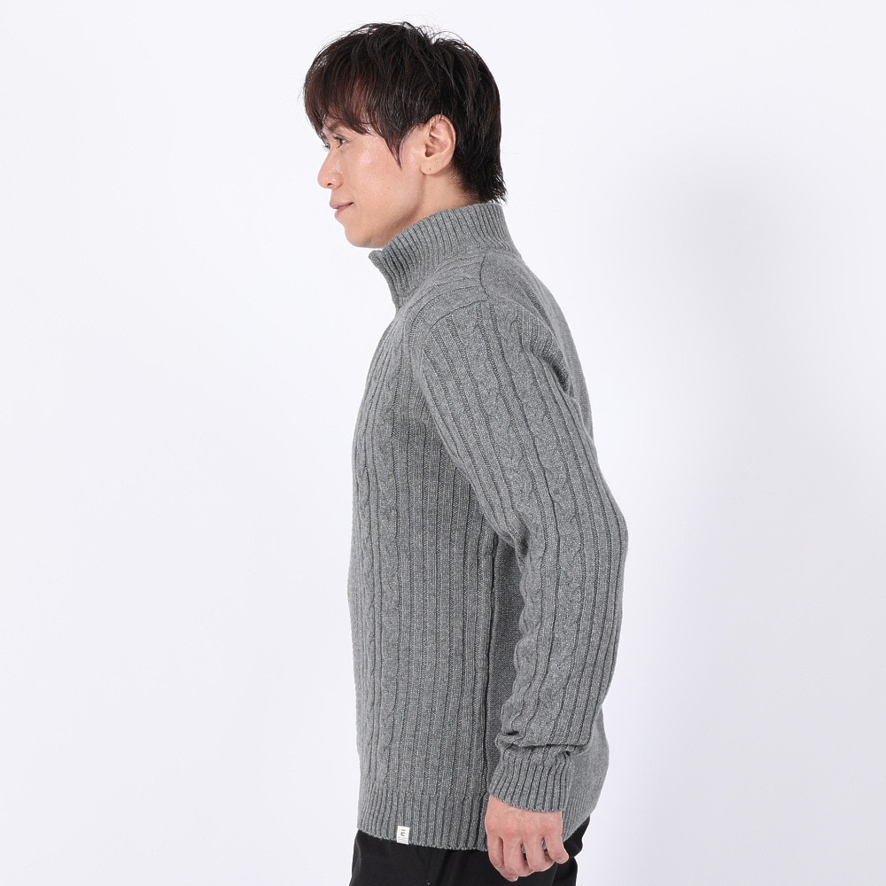 エルケクス（ELKEX）（メンズ）ニット STAND 長袖ハーフジップ EKM3FA0006 CGRY