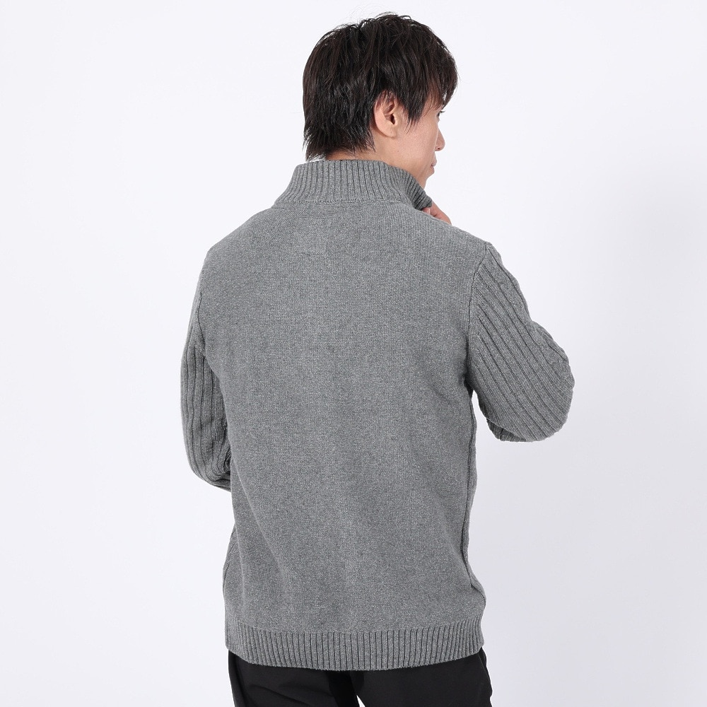 エルケクス（ELKEX）（メンズ）ニット STAND 長袖ハーフジップ EKM3FA0006 CGRY
