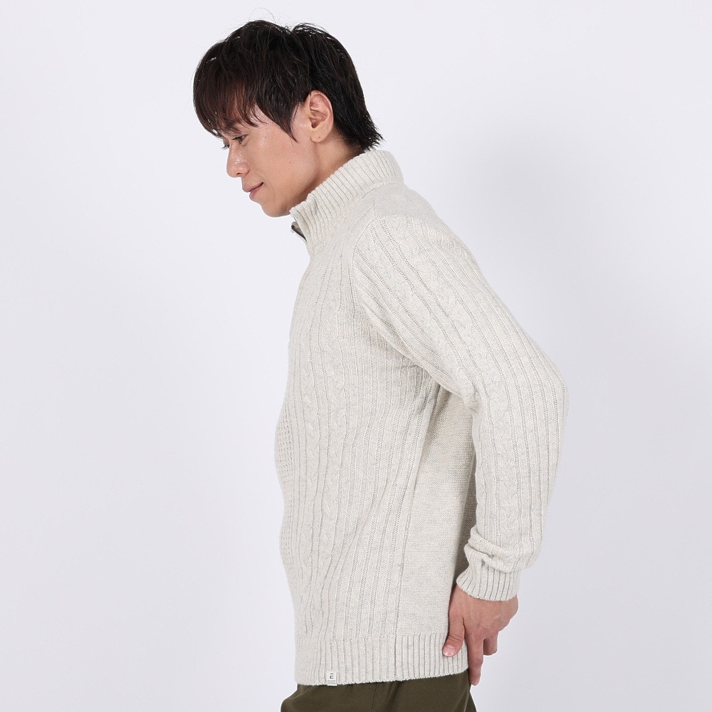 エルケクス（ELKEX）（メンズ）ニット STAND 長袖ハーフジップ EKM3FA0006 IVR