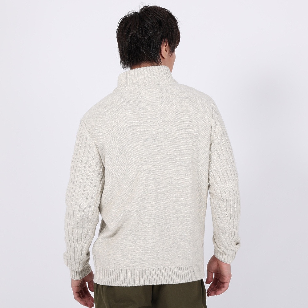 エルケクス（ELKEX）（メンズ）ニット STAND 長袖ハーフジップ EKM3FA0006 IVR