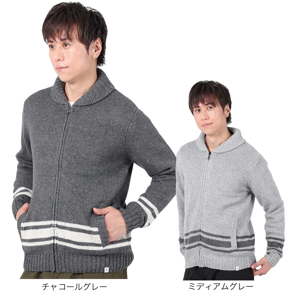 エルケクス（ELKEX）（メンズ）ニットジッパーカーディガン EKM3FA0007 MGRY