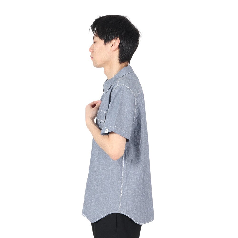 エルケクス（ELKEX）（メンズ）DUNGAREE 半袖シャツ EKM2SP4217 IBLU