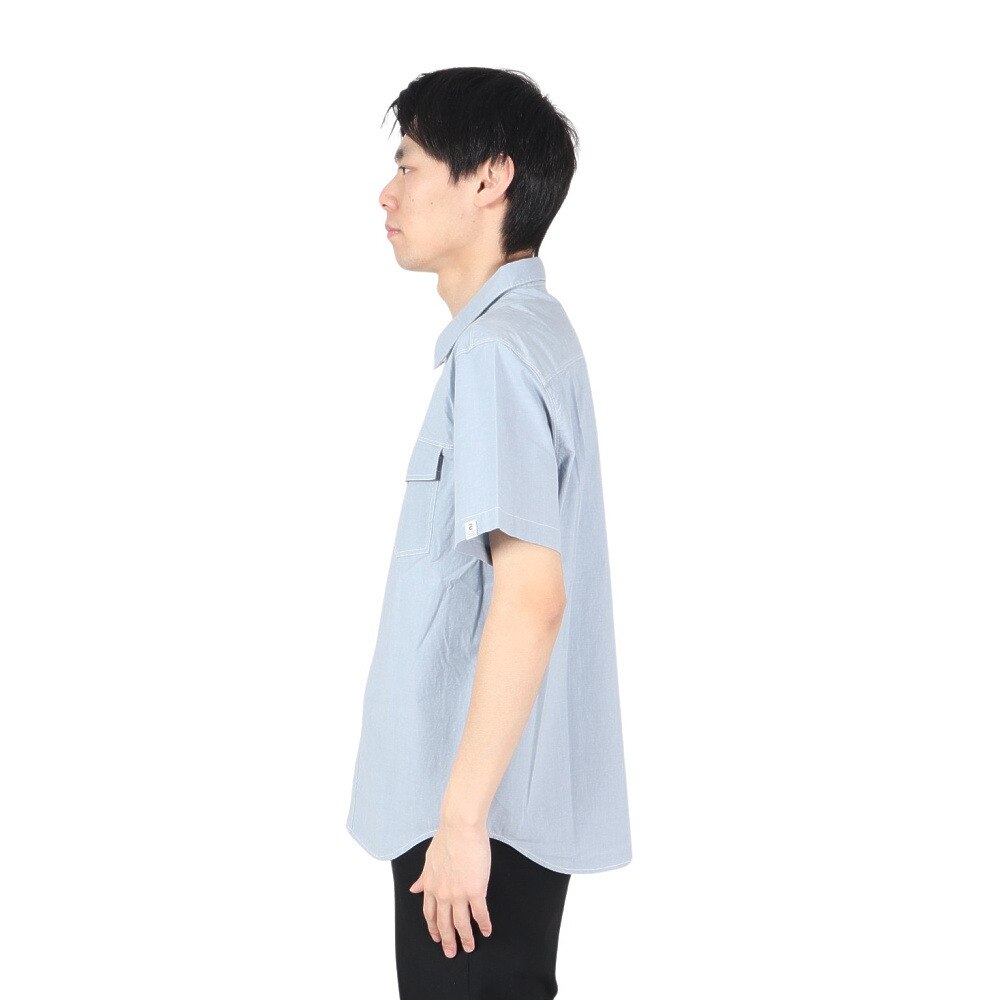 エルケクス（ELKEX）（メンズ）DUNGAREE 半袖シャツ EKM2SP4217 LBLU